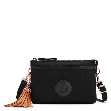 Bolsos Cruzados Kipling Riri Rosas Negros | MX 1222BE